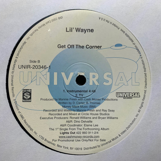 Lil Wayne : Get Off The Corner (12", Promo)