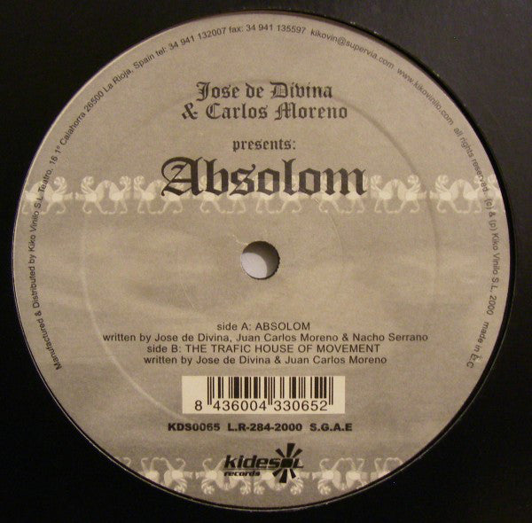 Jose de Divina* & Carlos Moreno* - Absolom (12")