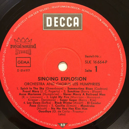 Orchester Les Humphries And Les Humphries Singers - Singing Explosion (LP, Album)