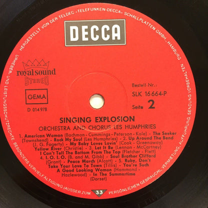 Orchester Les Humphries And Les Humphries Singers - Singing Explosion (LP, Album)