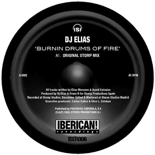 DJ Elias* - Burnin Drums Of Fire (12")