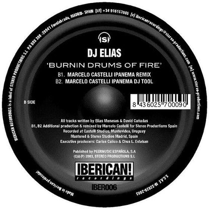 DJ Elias* - Burnin Drums Of Fire (12")