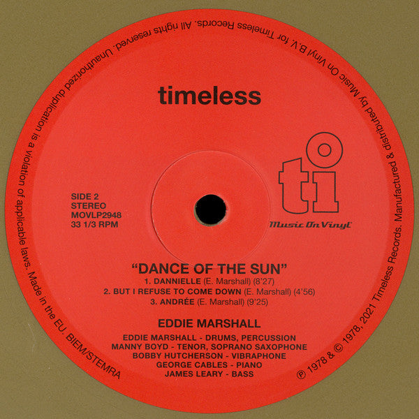 Eddie Marshall  - Dance Of The Sun (LP, Album, Ltd, Num, RE, Gol)