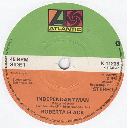 Roberta Flack : Independant Man (7", Lar)