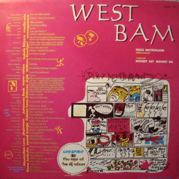 WestBam : Disco Deutschland + Monkey Say Monkey Do (12")