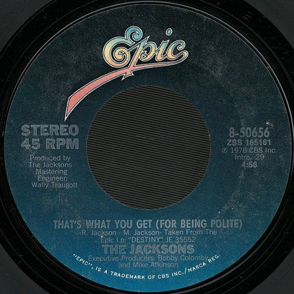 The Jacksons : Shake Your Body (Down To The Ground) (7", Single, RP, Styrene, Ter)