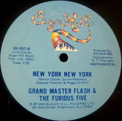 Grandmaster Flash & The Furious Five : New York New York (12")