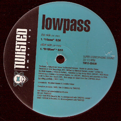 Lowpass - I Know / El Ritmo (12")