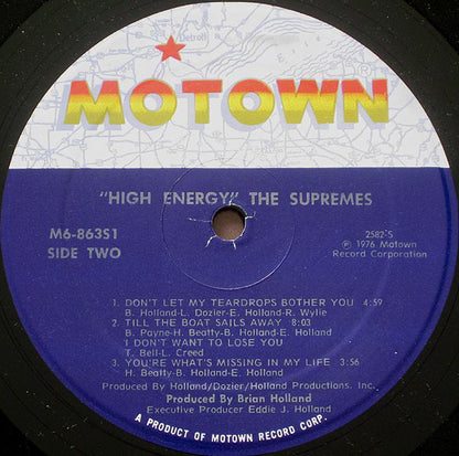 The Supremes - High Energy (LP, Album, Mon)