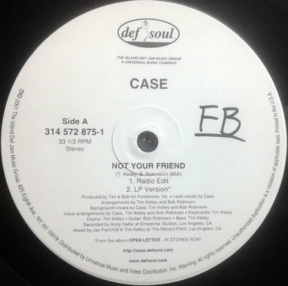 Case - Not Your Friend (12", Single)
