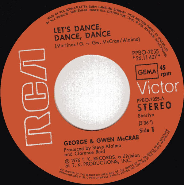 George McCrae & Gwen McCrae : Let's Dance Dance Dance (7", Single)