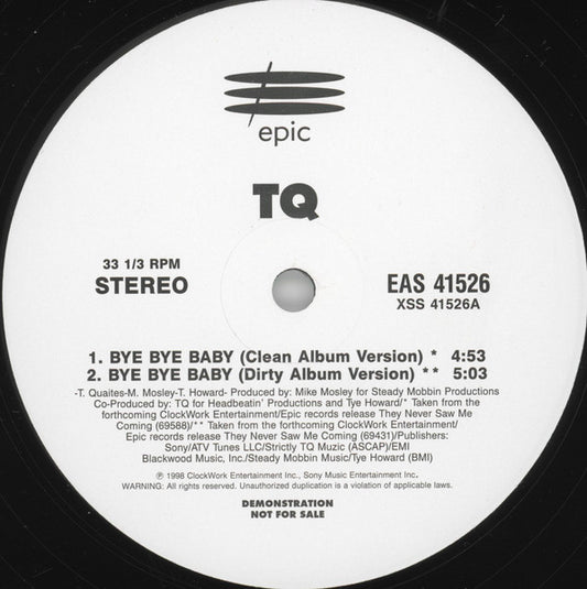 TQ - Bye Bye Bye / The Comeback (12", Promo)