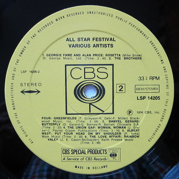 Various : All Star Festival (2xLP, Comp)