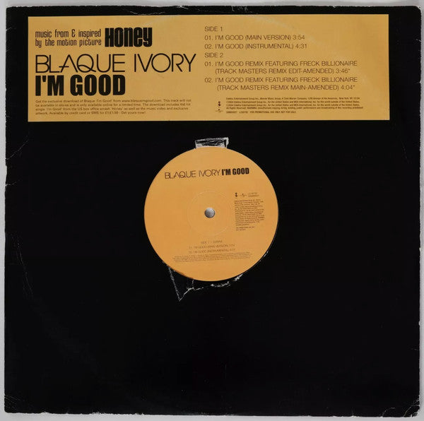 Blaque (2) : I'm Good (12", Promo)