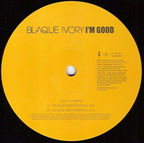 Blaque (2) : I'm Good (12", Promo)