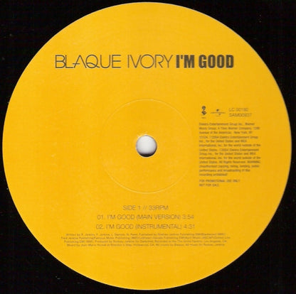 Blaque (2) : I'm Good (12", Promo)