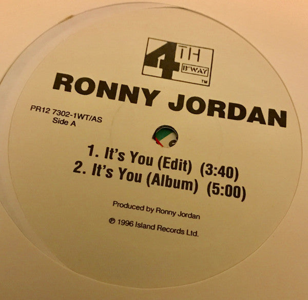 Ronny Jordan : It's You (12")
