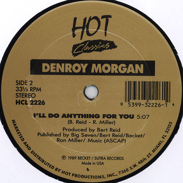 Indeep / Denroy Morgan : Last Night A DJ Saved My Life / I'll Do Anything For You (12", Gol)