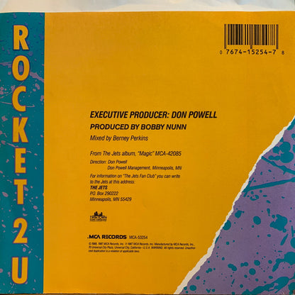 The Jets : Rocket 2 U (7", Single, Glo)