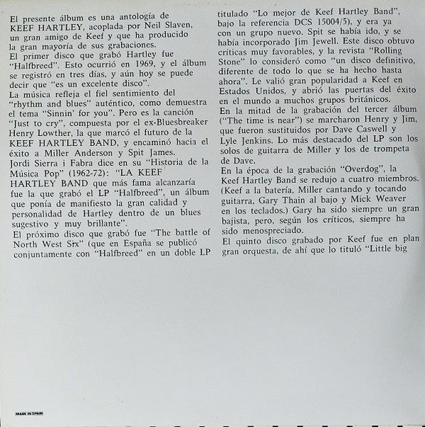 Keef Hartley : Antología (2xLP, Comp, Gat)