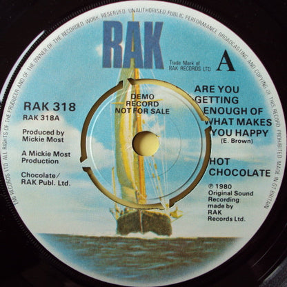 Hot Chocolate : Are You Getting Enough Of What Makes You Happy? (7", Single, Promo)