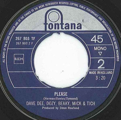 Dave Dee, Dozy, Beaky, Mick & Tich - The Legend Of Xanadu (7", Single, Mono)
