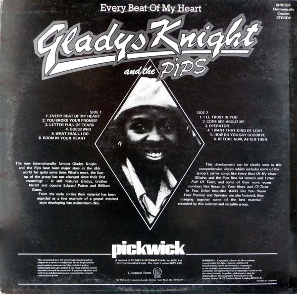 Gladys Knight And The Pips : Every Beat Of My Heart (LP, Comp)