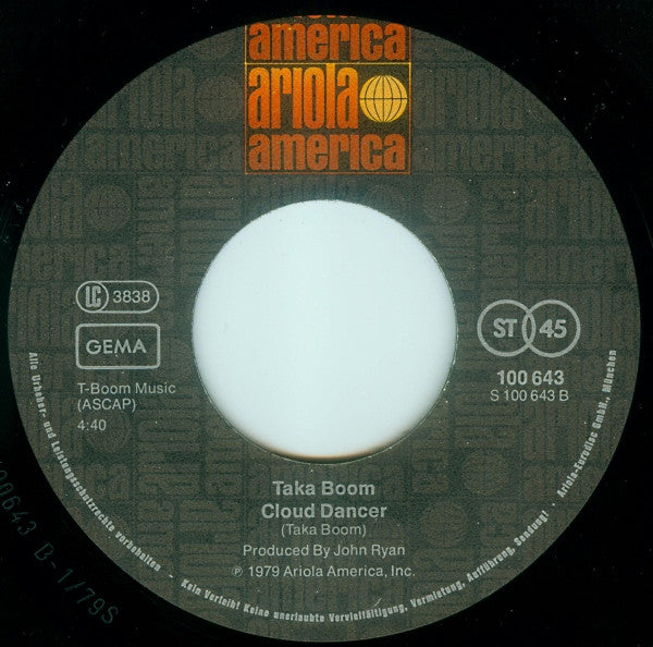 Taka Boom : Night Dancin' (7", Single)
