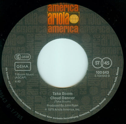 Taka Boom : Night Dancin' (7", Single)
