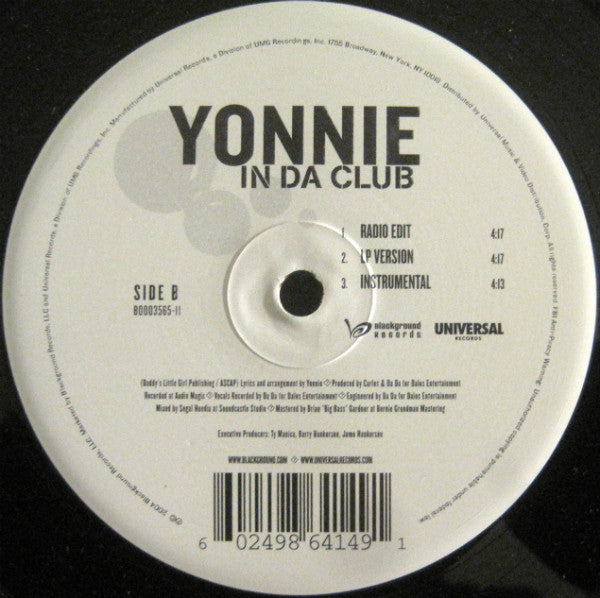 Yonnie : In Da Club (12")