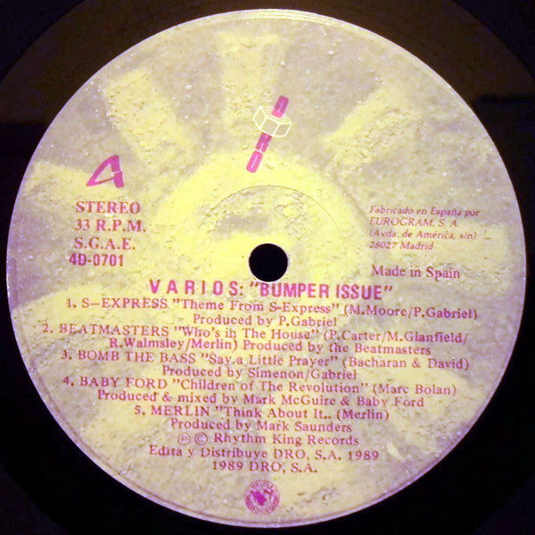 Various : Rhythm King: Bumper Issue Featuring The Hit Singles (LP, Comp)
