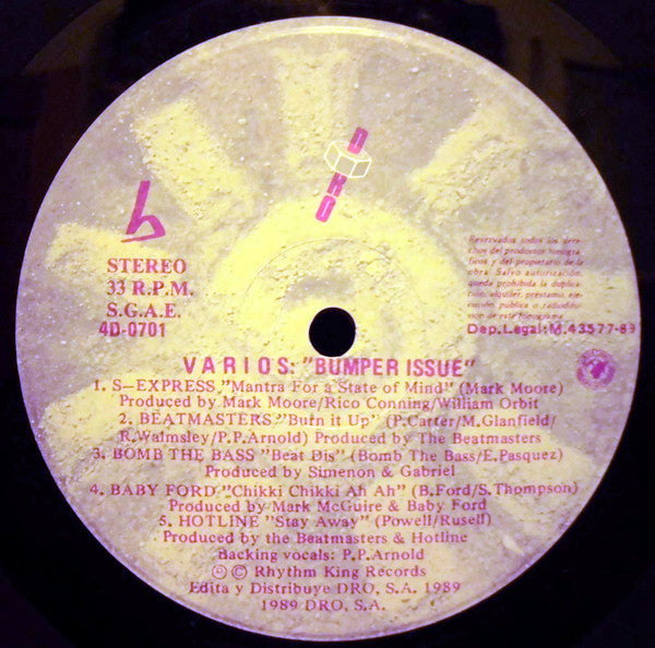 Various : Rhythm King: Bumper Issue Featuring The Hit Singles (LP, Comp)