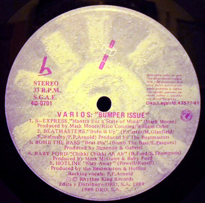 Various : Rhythm King: Bumper Issue Featuring The Hit Singles (LP, Comp)