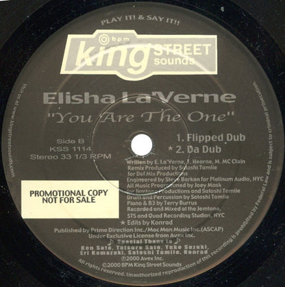 Elisha La'Verne - You Are The One (12", Promo)