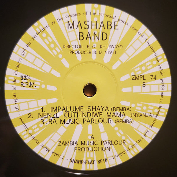 Mashabe Band : Mandela (LP, Album, Ltd, RE)