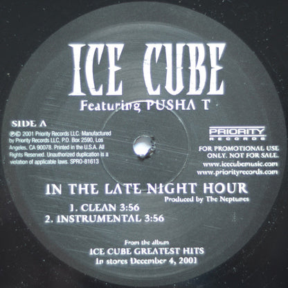 Ice Cube Featuring Pusha T : In The Late Night Hour (12", Promo)