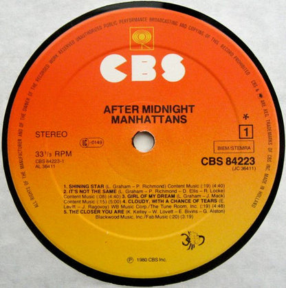 Manhattans : After Midnight (LP, Album)