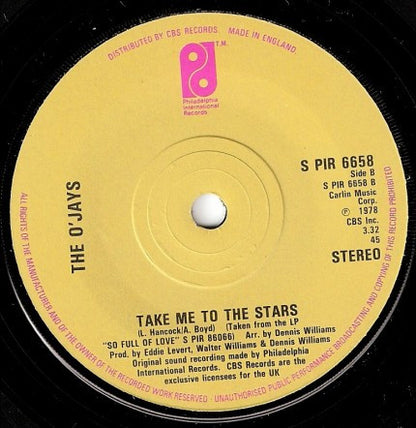 The O'Jays : Brandy (7", Single, Sol)