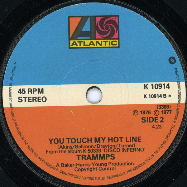 The Trammps : Disco Inferno (7", Single, Alt)