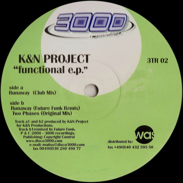 K & N Project : Functional E.P. (12", EP)
