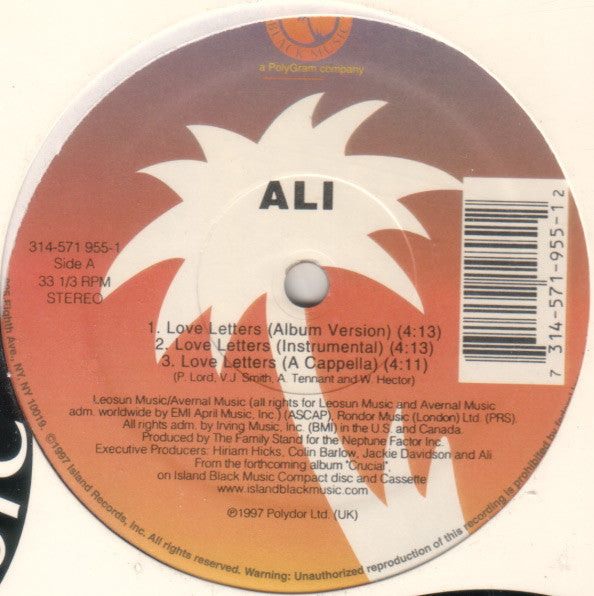 Ali* - Love Letters (12")