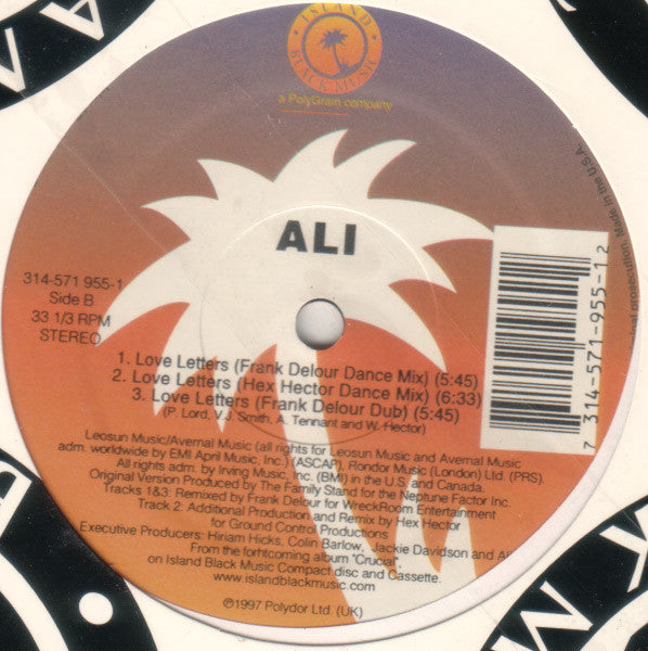 Ali* - Love Letters (12")