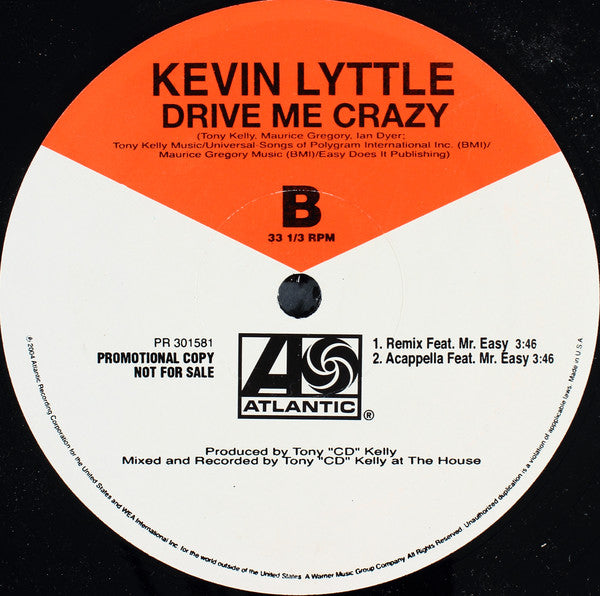Kevin Lyttle : Drive Me Crazy (12", Promo)