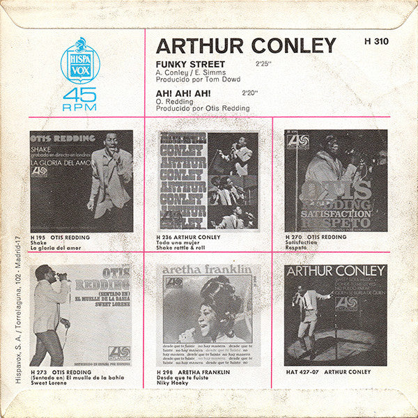 Arthur Conley - Funky Street / Ha! Ha! Ha! (7", Single)