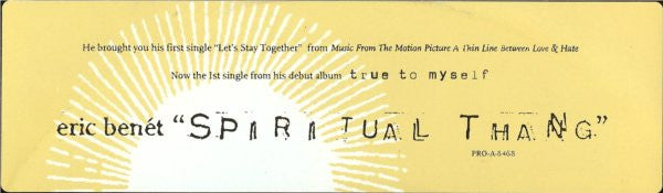 Eric Benét : Spiritual Thang (12", Promo)