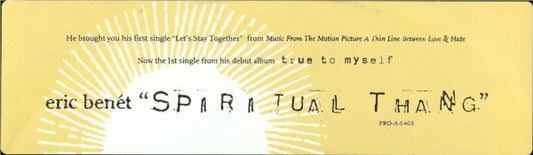 Eric Benét : Spiritual Thang (12", Promo)