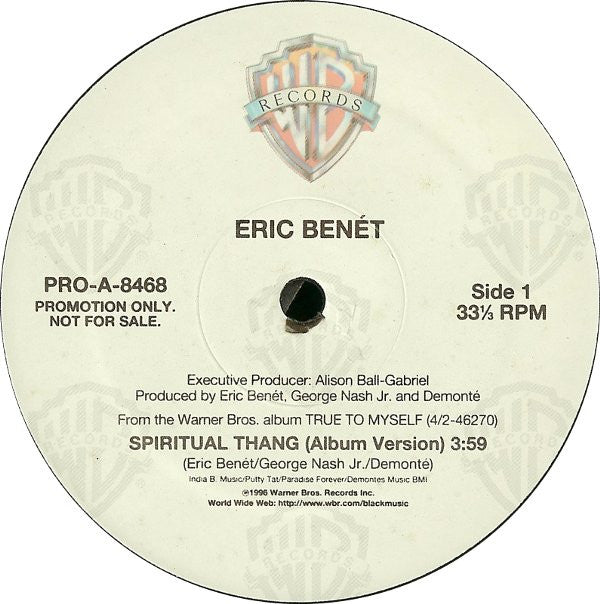 Eric Benét : Spiritual Thang (12", Promo)