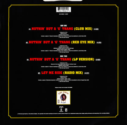 Dr. Dre : Nuthin' But A 'G' Thang (12")