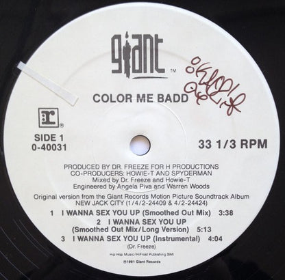 Color Me Badd - I Wanna Sex You Up (12", Maxi)