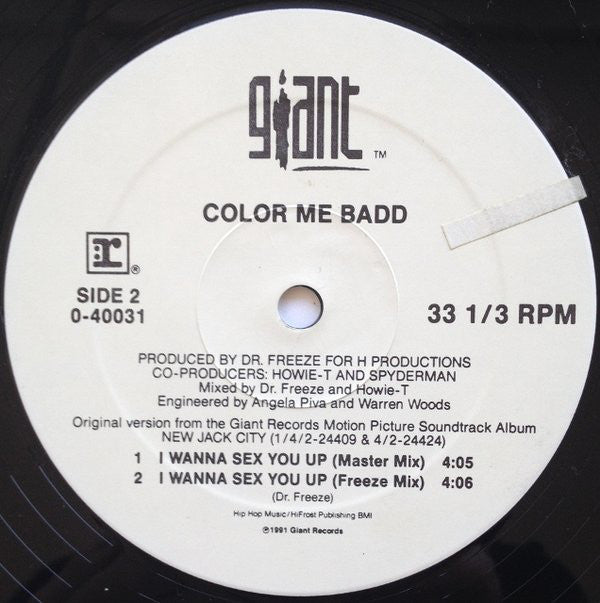 Color Me Badd - I Wanna Sex You Up (12", Maxi)